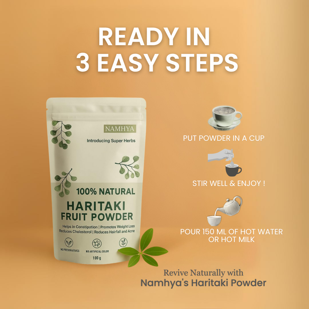 Namhya Haritaki or Harad (100g X 2) - for Good Immunity and Digestion (Pack of 2)