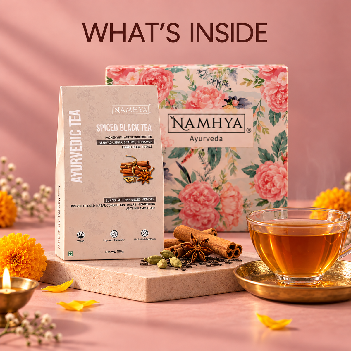Namhya Divine Diwali Gift Box | 3 Items Gift Set |