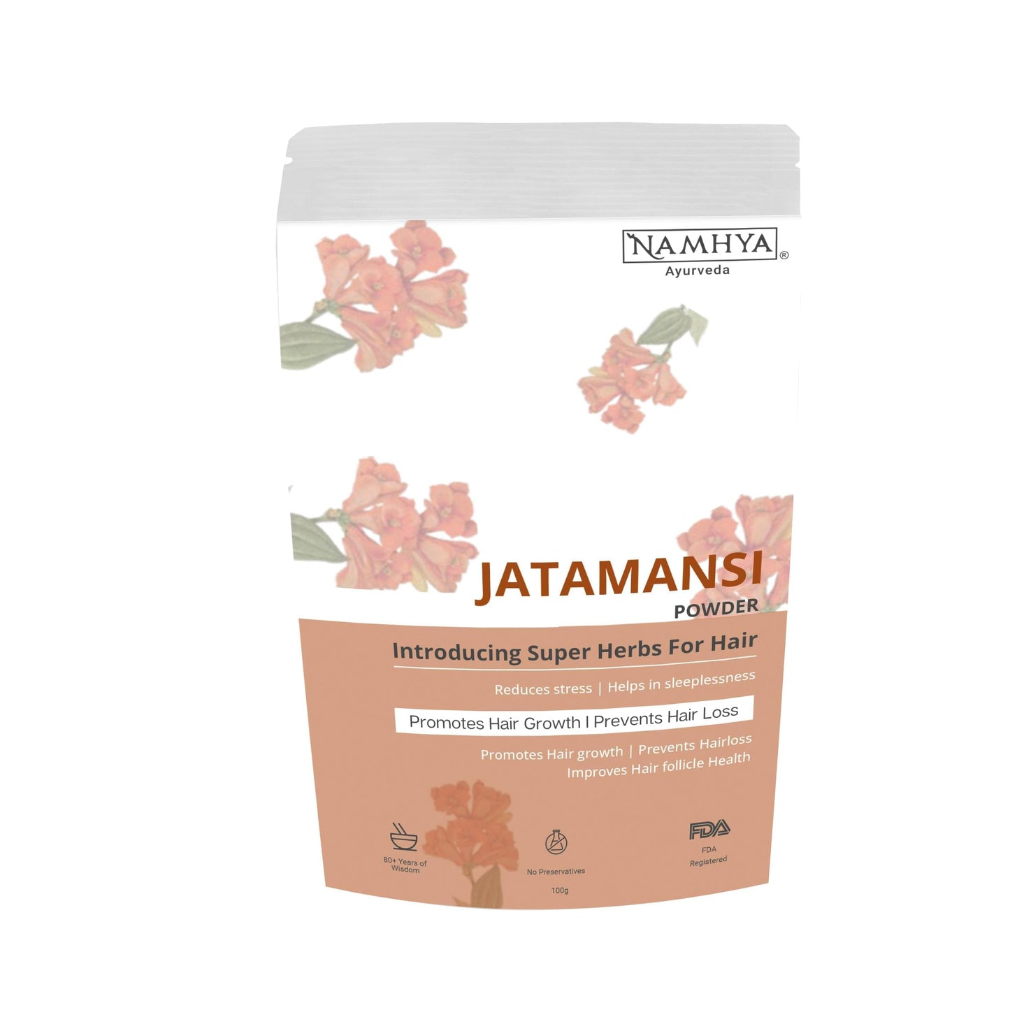 Namhya Jatamansi Powder- Promotes Brain cell & Helps in Hair Loss (100g)