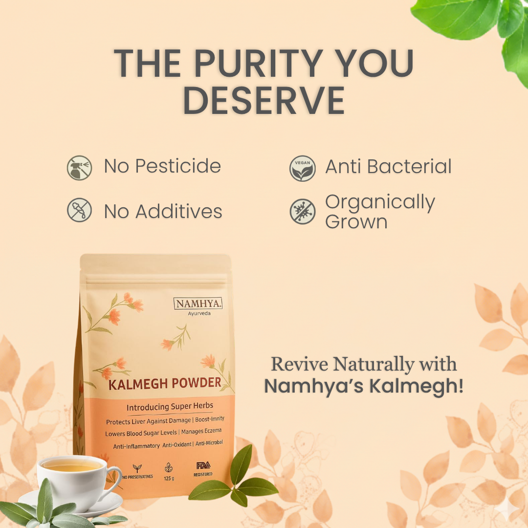 Namhya Kalmegh Plant Powder (Creat) (100g x 2) | 100% Natural to Protect Liver against Damage (Pack of 2)