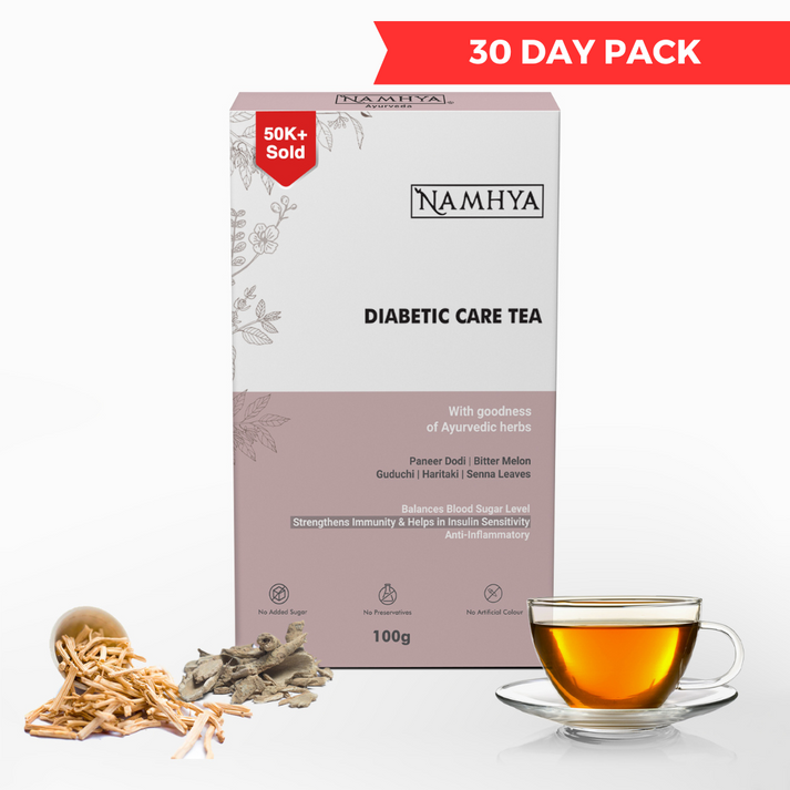 Namhya Diabetic Care Tea with Herbs Paneer Dodi, Senna Leaves