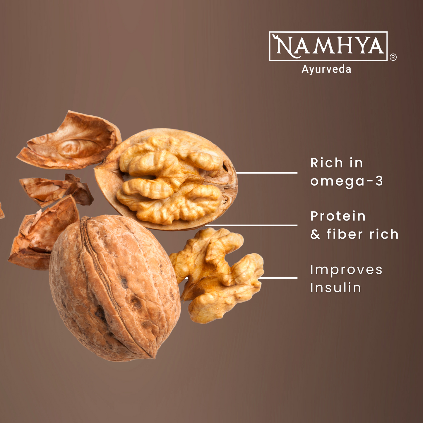 Namhya Kashmiri Walnut Kernels-Rich in Antioxidants & Healthy Fats(200g).