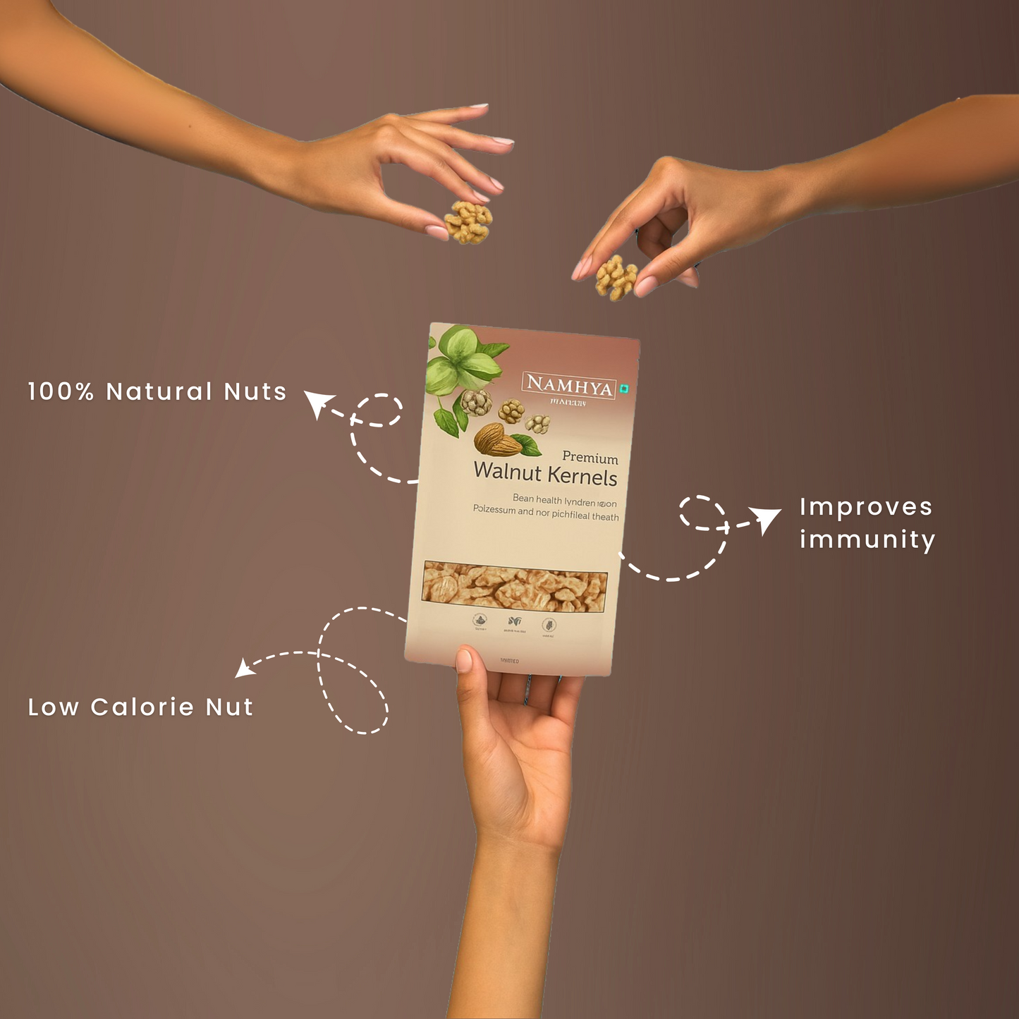 Namhya Kashmiri Walnut Kernels-Rich in Antioxidants & Healthy Fats(200g).
