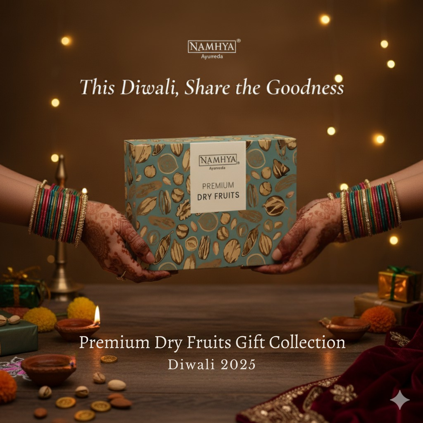 Namhya Premium Dry Fruit Hamper – Festive & Gourmet Gift Box (Customizable)