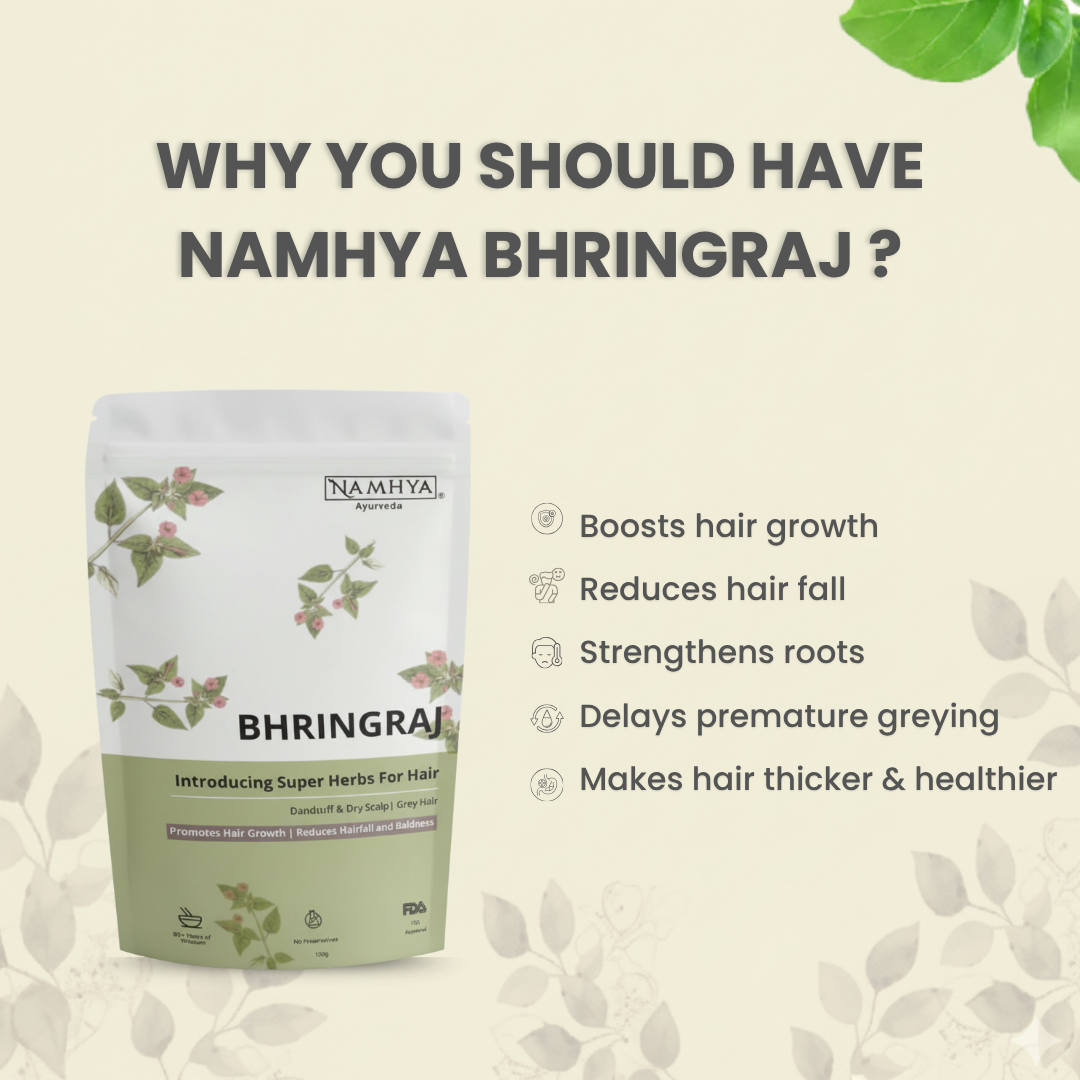 Namhya Bhringraj Powder to Prevent Hairfall & Baldness (100g)