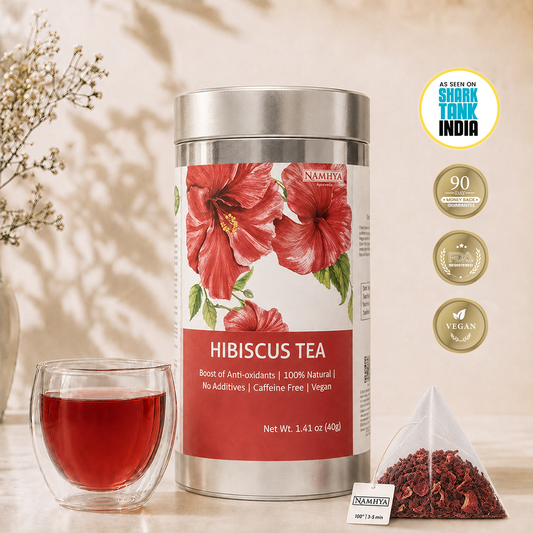 Namhya Hibiscus Tea | Premium Quality | Boost of Antioxidants| Flower Herbal Tea| 20 Tea Bags