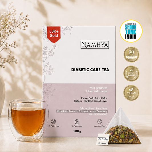 Namhya Diabetic Care Tea | 60-Day Natural Ayurvedic Blend For Blood Sugar, Insulin Support & Antioxidant Benefits