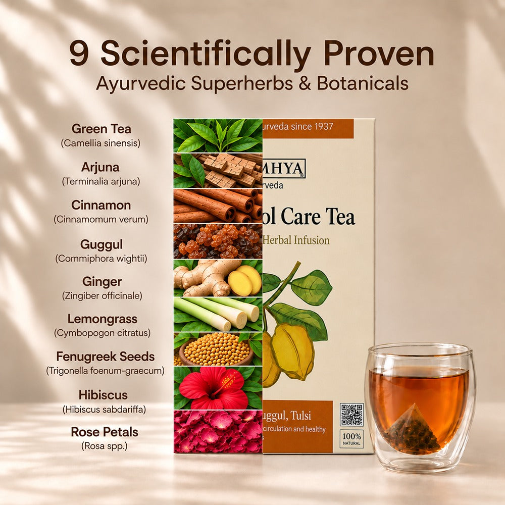 Namhya Cholesterol Care Tea | Ayurvedic Herbal Tea for Heart Health & Cholesterol Balance