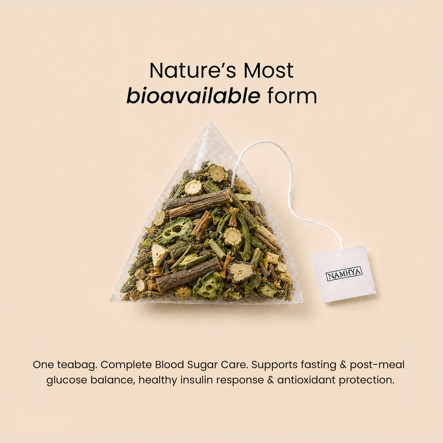 Namhya Diabetic Care Tea | 60-Day Natural Ayurvedic Blend For Blood Sugar, Insulin Support & Antioxidant Benefits