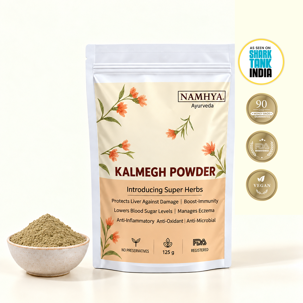 Namhya Kalmegh Powder, Kalmegh Churna, Ayurvedic herbal powder, Andrographis, liver health, immune support, natural herbal supplement, antioxidant, 125g