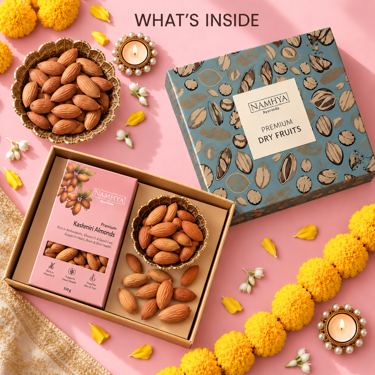 Namhya Premium Dry Fruit Hamper – Festive & Gourmet Gift Box (Customizable)