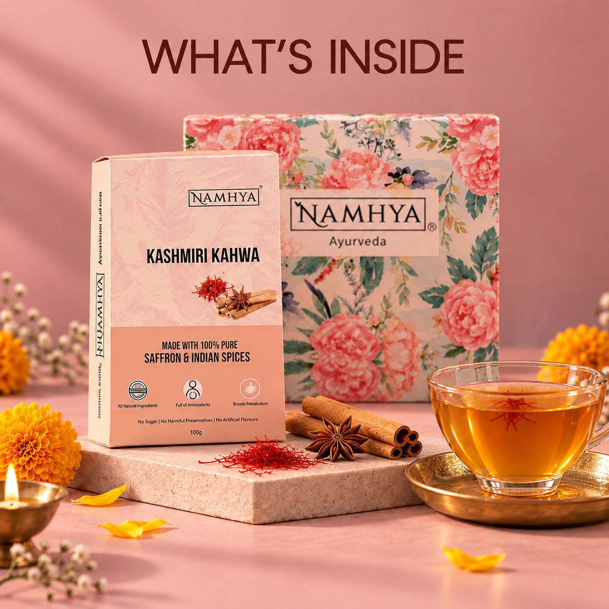 Namhya Divine Diwali Gift Box | 3 Items Gift Set |