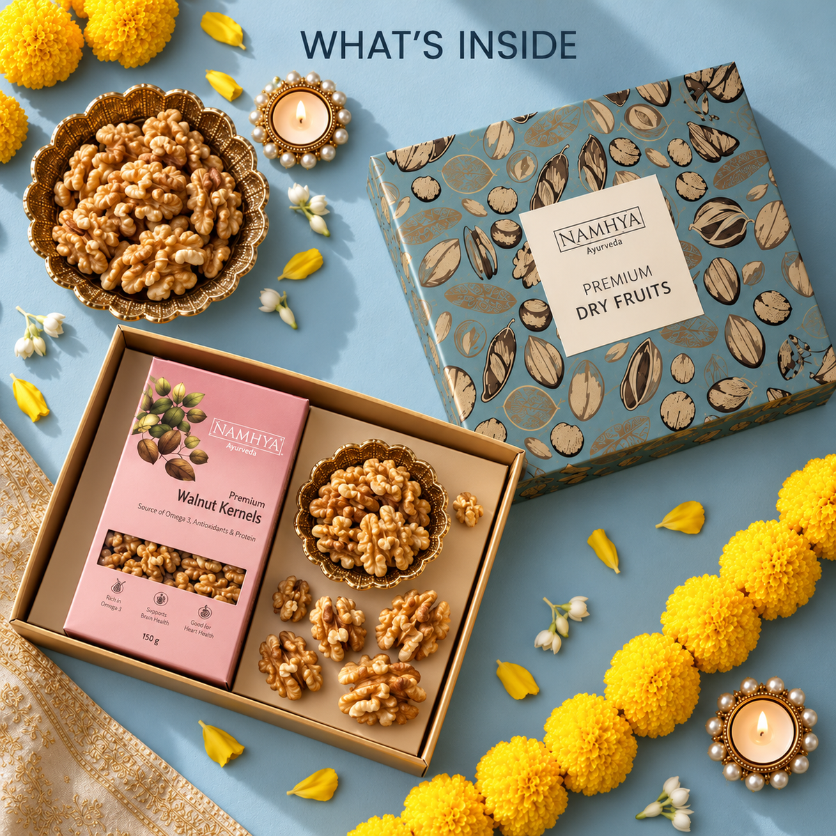 Namhya Premium Dry Fruit Hamper – Festive & Gourmet Gift Box (Customizable)