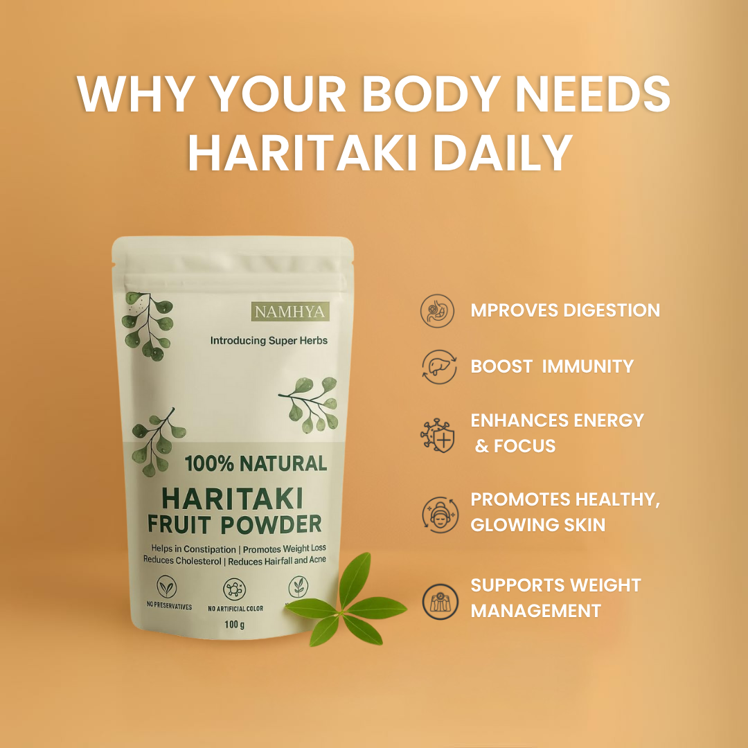 Namhya Haritaki or Harad (100g X 2) - for Good Immunity  and Digestion (Pack of 2)