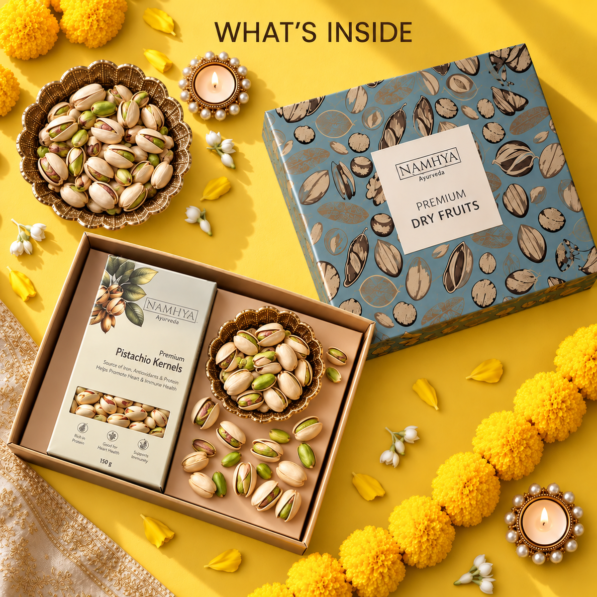 Namhya Premium Dry Fruit Hamper – Festive & Gourmet Gift Box (Customizable)