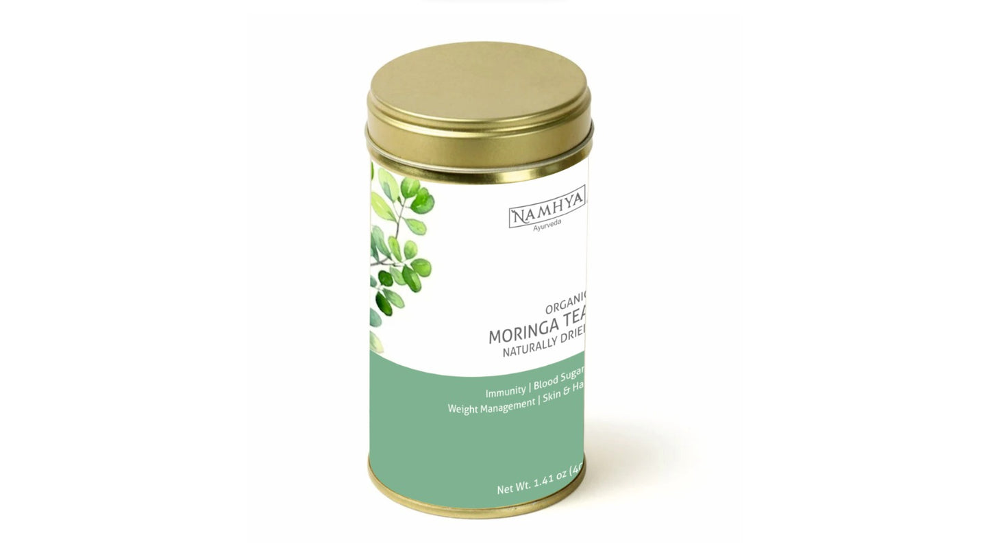 Namhya Organic Moringa Tea | 100% Pure | Weight Management | Skin and Hair Health | 20 Tea Bags