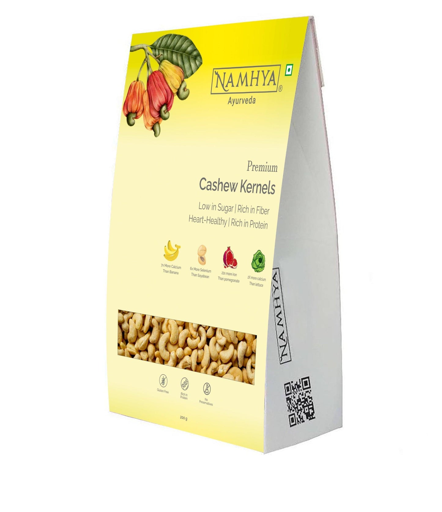 Namhya Cashew Kernels (Gluten Free, Plant Based Protein, 200g)