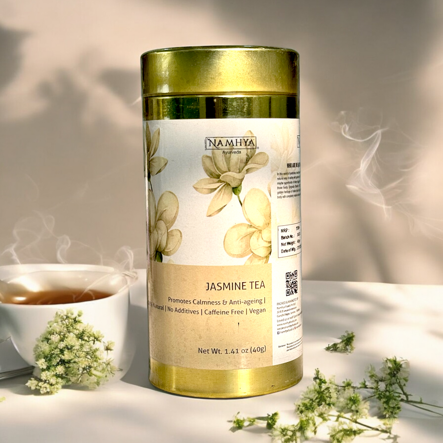 Namhya Pure Jasmine Tea | Stress relief | Supports weight loss | 20 Tea Bags