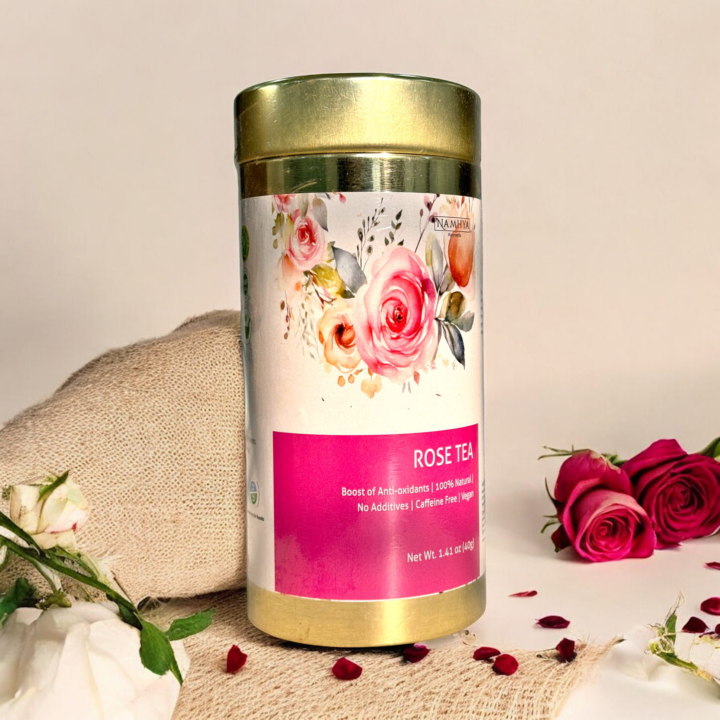 Namhya Rose Tea | Premium Quality | Skin and Hair Health| Flower Tea| 20 Tea Bags